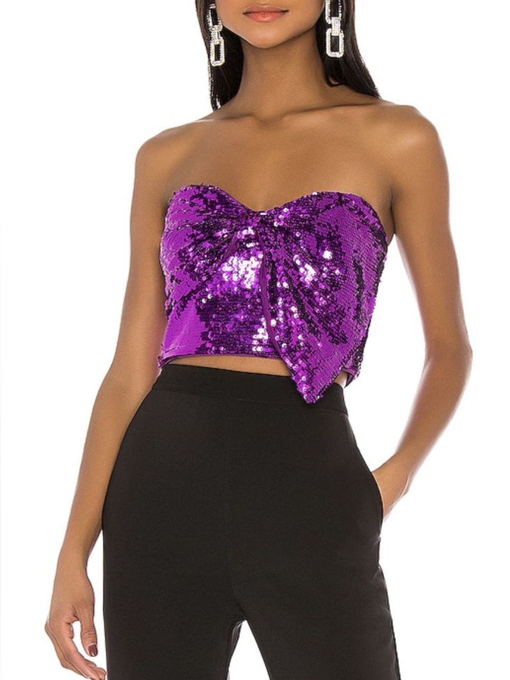 NBD Missandei Bustier Top in Ultraviolet